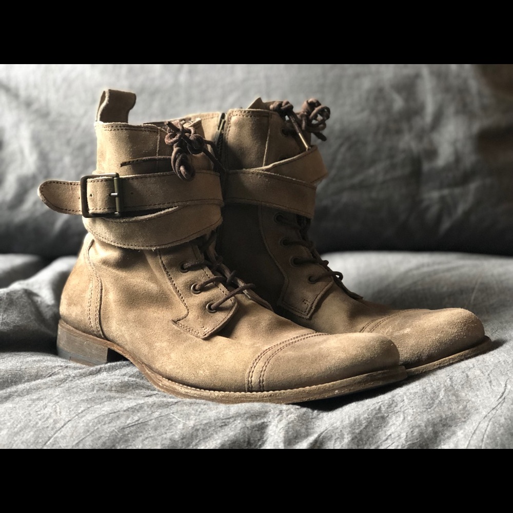 All Saints Spitalfields Men’s Suede Zip Boots